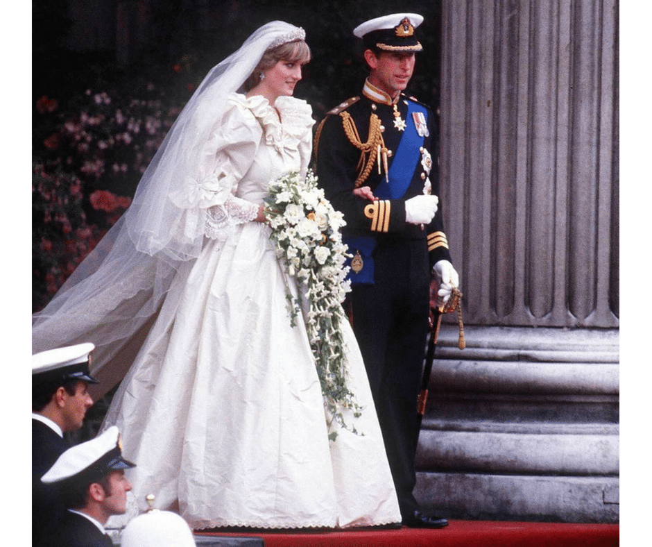 robes de mariage - Princesse diana et prince charles