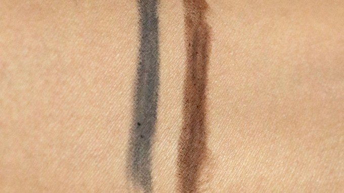 cropped Maybelline Fashion Brow Cream Pencil Brown Dark Gray Review Swatches on MBF crayon à sourcils Maybelline Fashion