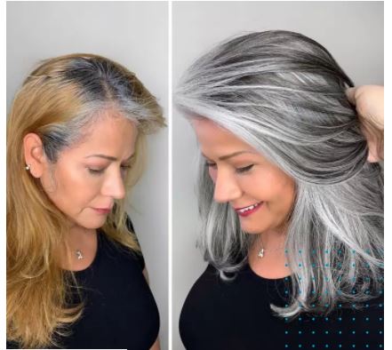 22 la beauté des cheveux gris