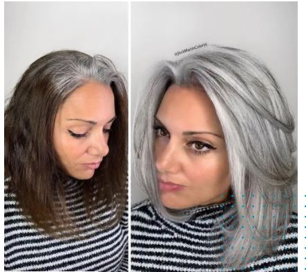 34 la beauté des cheveux gris