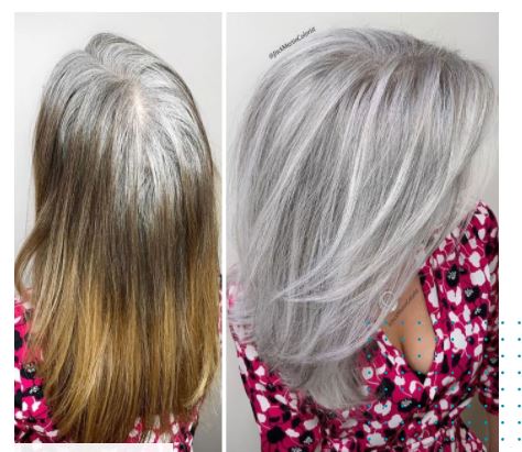 40 la beauté des cheveux gris