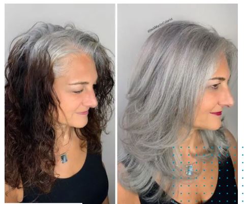 9 3 la beauté des cheveux gris