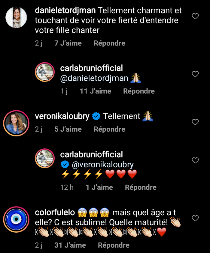 Commentaires sur la publication de la vidéo de Giulia, petite fille de Carla Bruni et Nicolas Sarkozy