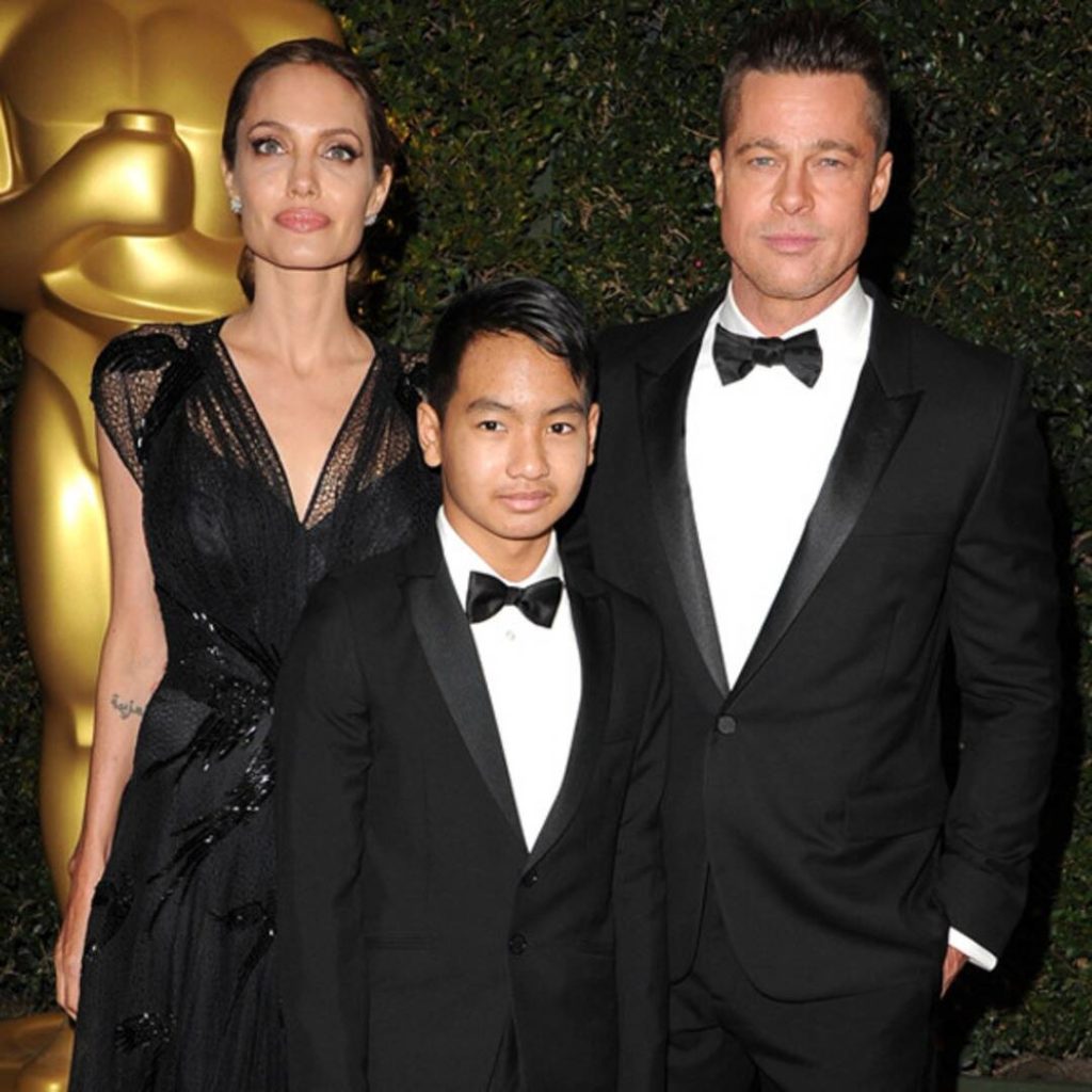 Angelina Jolie et Brad Pitt avec Maddox