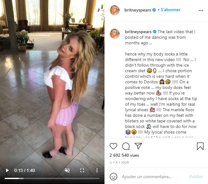 Britney Spears et ses pas de danse