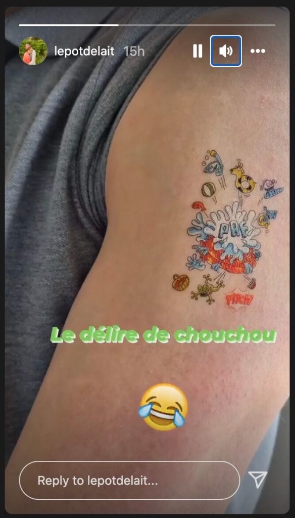 Stéphanie publie le tatouage de Hervé