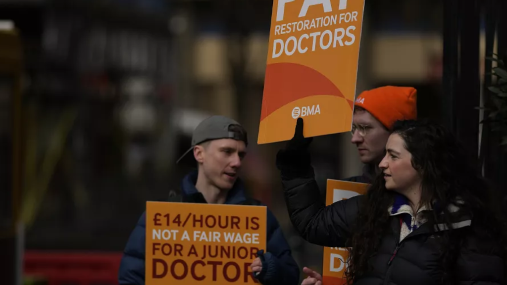 jeunes médecins britanniques en grève